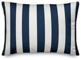 Navy Cabana Stripe 14x20 Lumbar Pillow