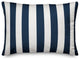 Navy Cabana Stripe 14x20 Lumbar Pillow