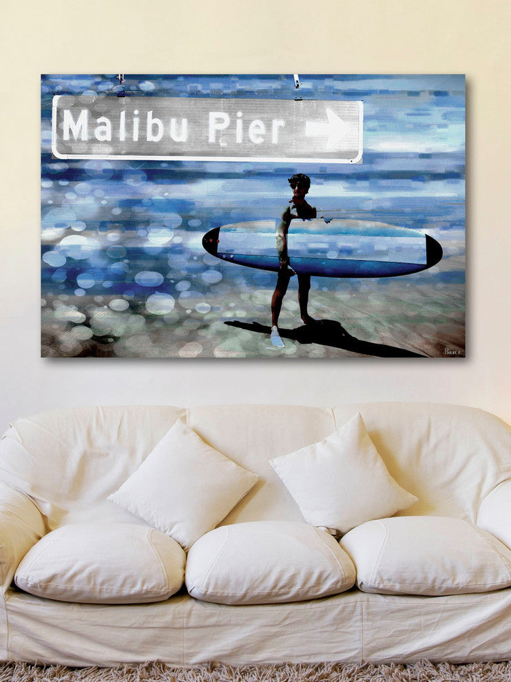 "Malibu Waves" Print on Canvas, 30"x20"