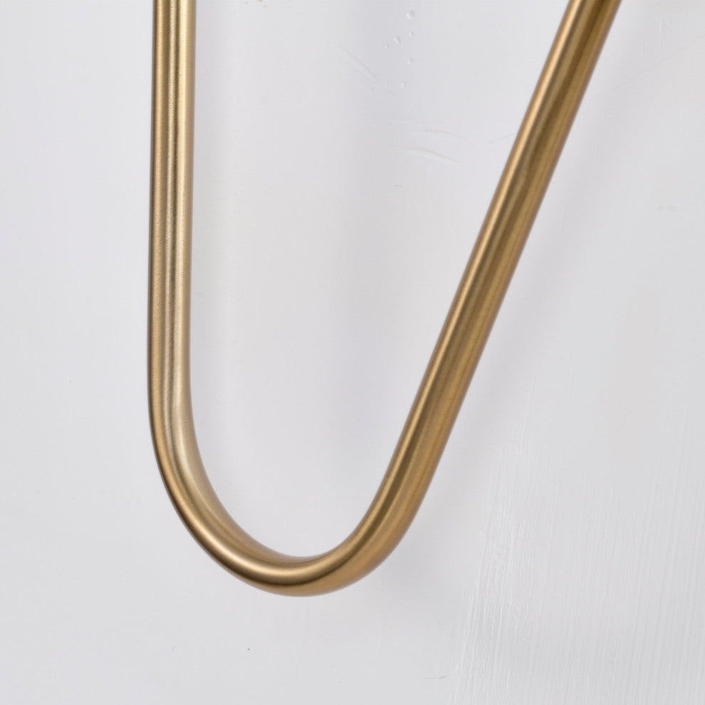 Trilby 2-Light Wall Sconce, Matte Black With Burnished Brass