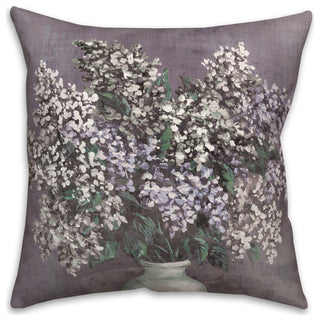 Purple Florals, Vase 16x16 Spun Poly Pillow