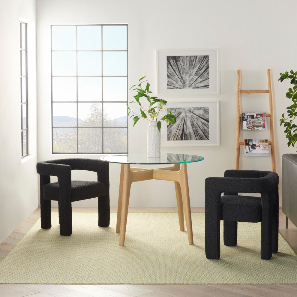 Nourison Courtyard 7' x 10' Ivory Green Modern Area Rug