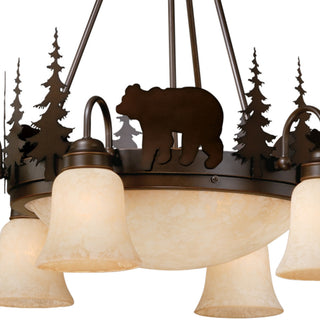 Bozeman 9L Bear Chandelier Burnished Bronze