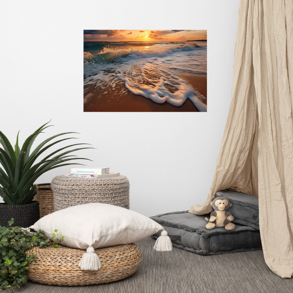 Coastal Artwork: California Dreamin' Photorealistic Digital Art Loose, 24" X 36"