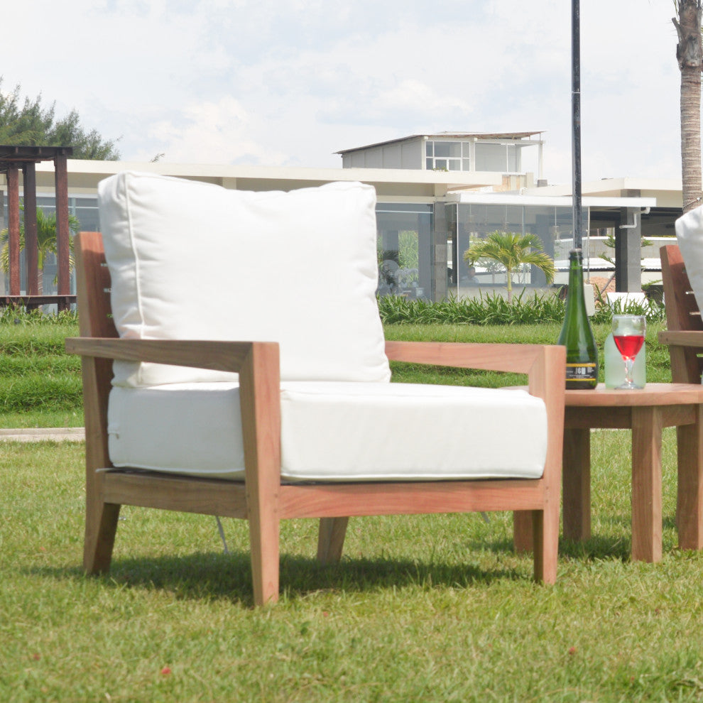 Catalina Dahlia Teak Outdoor Lounge Chair