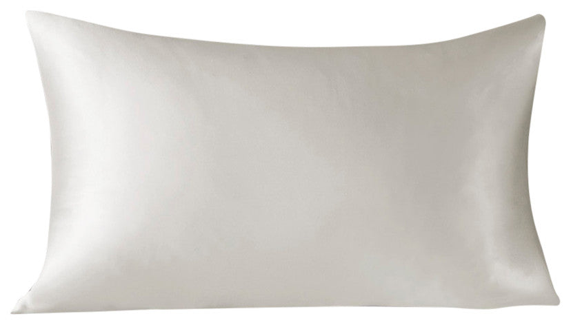 Madison Park Mulberry Silk Luxury Single Pillowcase, Ivory, Standard