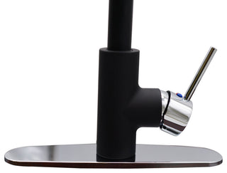 36" Single Bowl Farmhouse Solid Surface Sink and Faucet Kit, Black/Chrome