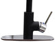 36" Single Bowl Farmhouse Solid Surface Sink and Faucet Kit, Black/Chrome