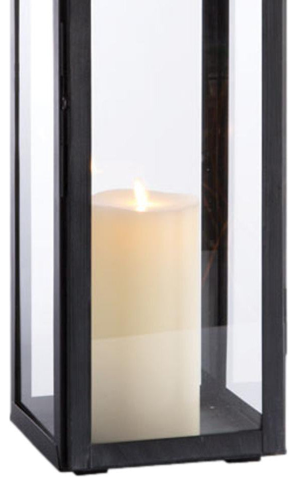 Classic Elegant Tall Black Vintage Style Candle Lantern Pillar Holder Outdoor
