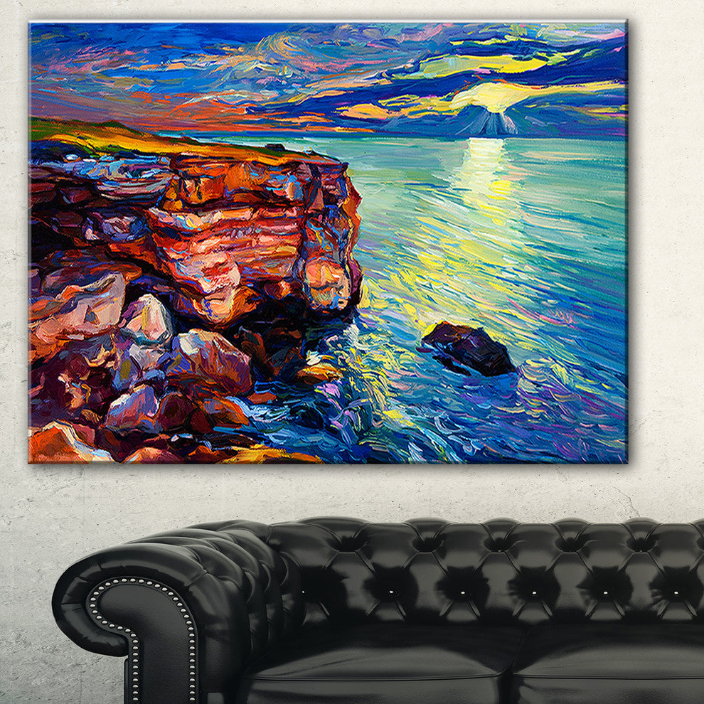 "Beautiful Ocean and Cliffs" Canvas Print