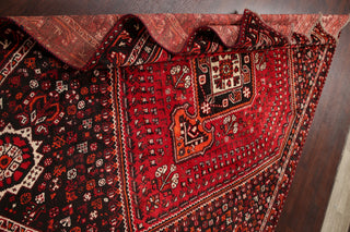 Consigned, Vintage Faded Persian Traditional Handmade Abrash Area Rug, Red, 7x10