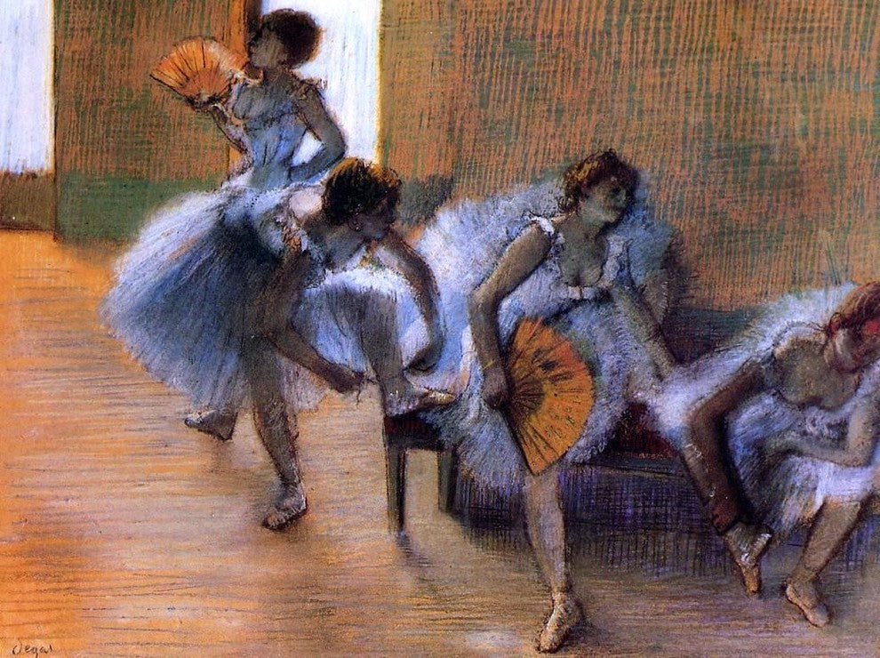 Edgar Degas In the Dance Studio, 21"x28" Gallery Wrapped Canvas Print