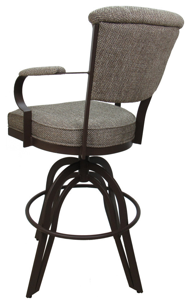 Miami Counter 26" or 30" Metal Bar Stool - A Base, Plumley Cocoa - Brown, 26"