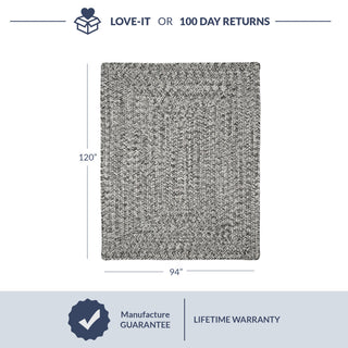 8' x 10' Modern Solid Colored Indoor Outdoor Area Rug - Light Gray