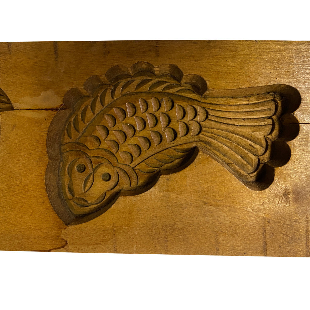 Vintage Wood Flower Fish Pattern Cake Soap Maker Mold Board Hws2442