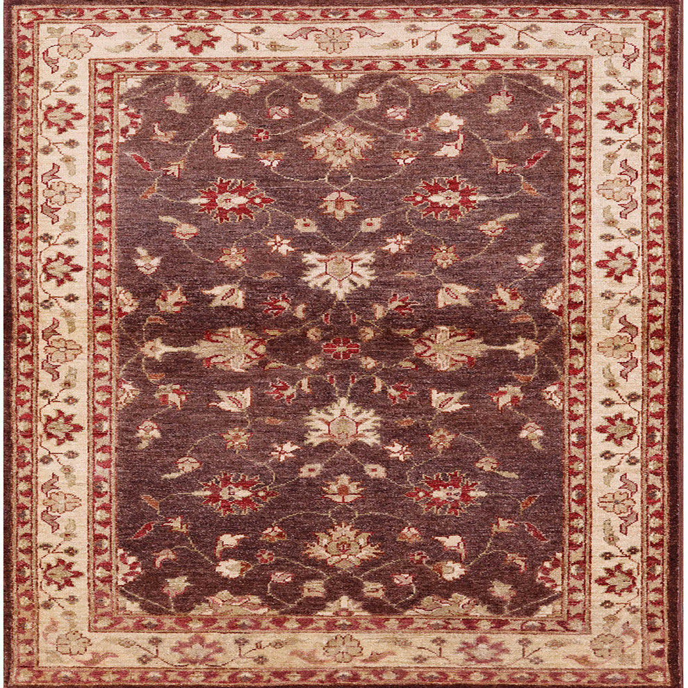 Ahgly Company Indoor Square Mid-Century Modern Area Rugs, 7' Square