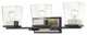 Zlite 475-3V-MB-BN 3-Light Vanity, Clear