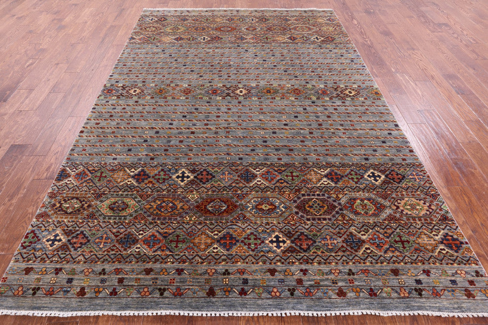 6' 10" X 10' 2" Khorjin Super Kazak Handmade Rug - Q12360