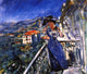 Lovis Corinth On the Balcony in Bordighera, 20"x25" Gallery Wrapped Canvas