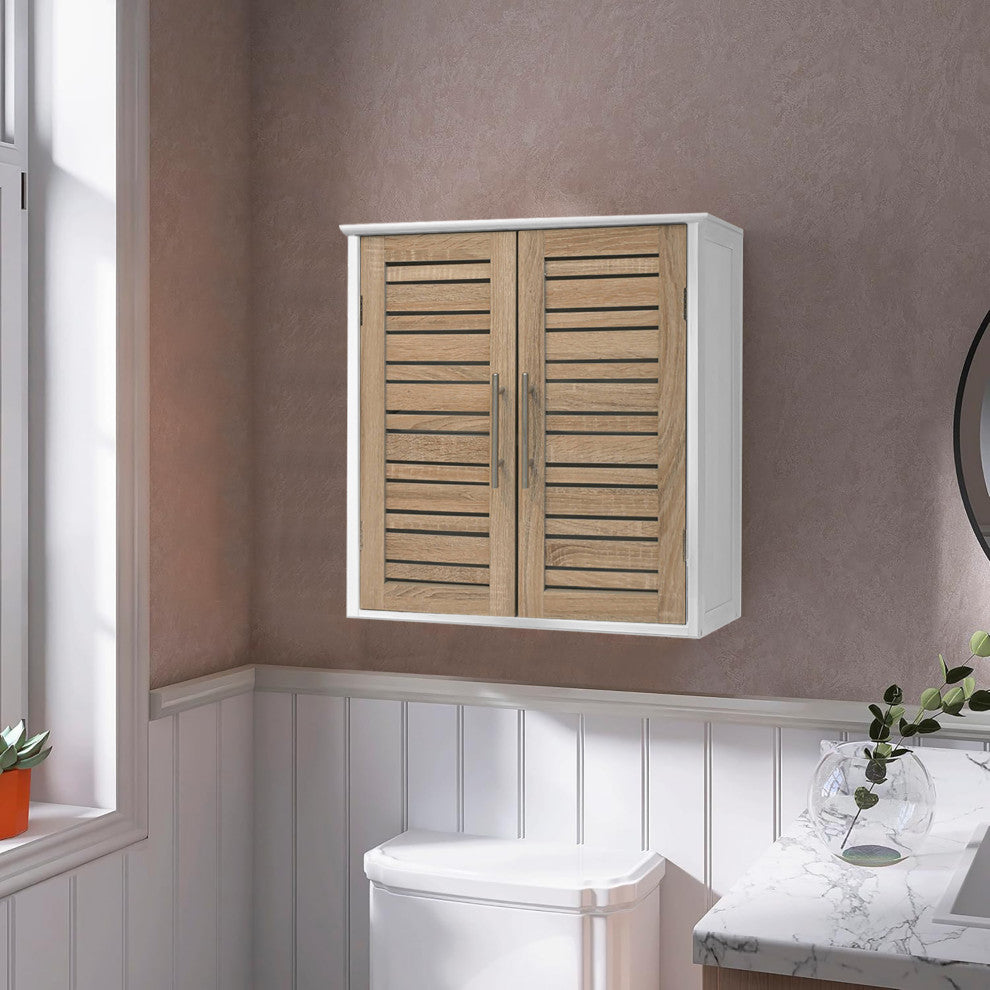 Wall-Mounted Bathroom Cabinet, Compact Storage Organizer for Toiletries, Stockholm