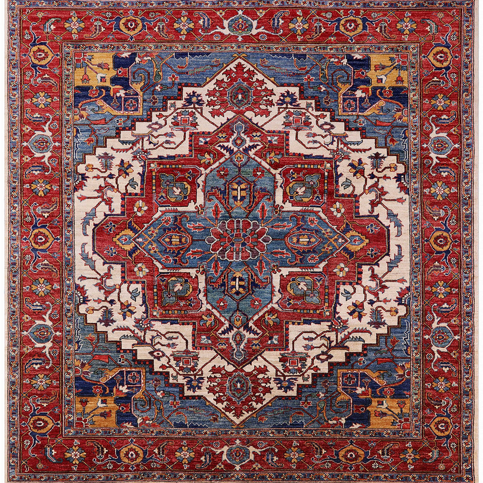Ahgly Company Indoor Square Mid-Century Modern Area Rugs, 4' Square