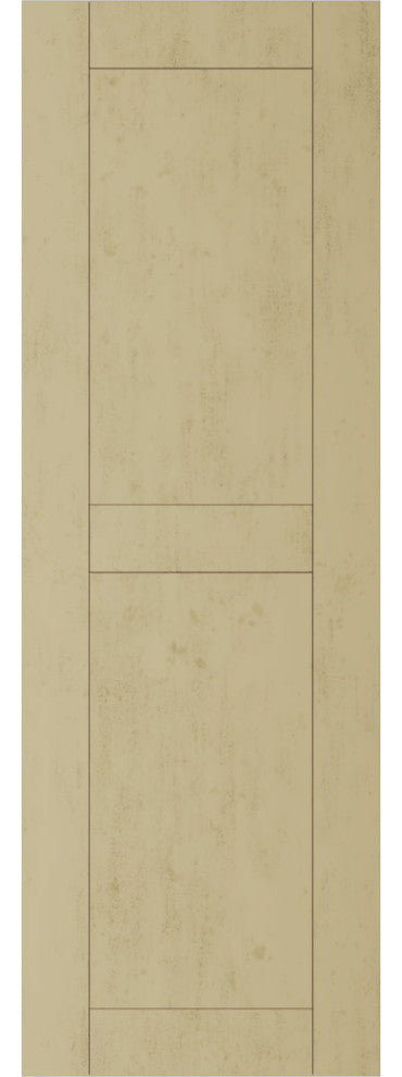 Rustic Two Equal Panel Flat Panel Pecky Cypress Faux Wood Shutters (Per Pair)