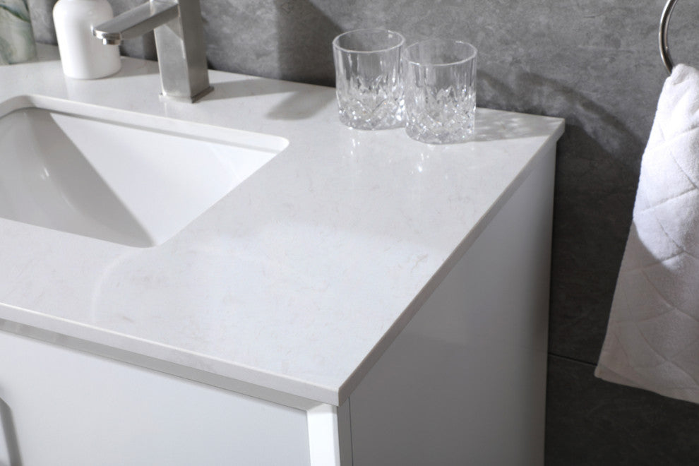 36" SIngle Bathroom Vanity, White