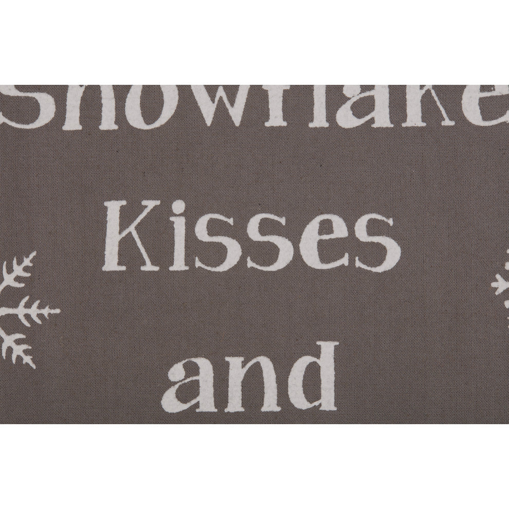 Snowflake Burlap Grey Snowflake Kisses Tea Towel Set