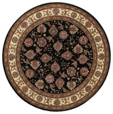 Aiden Traditional Vintage Inspired Brown/Ivory Rug, 8' Round