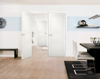 Interior French Double Doors / Mela 7001 Matte White /Modern Doors -84x80