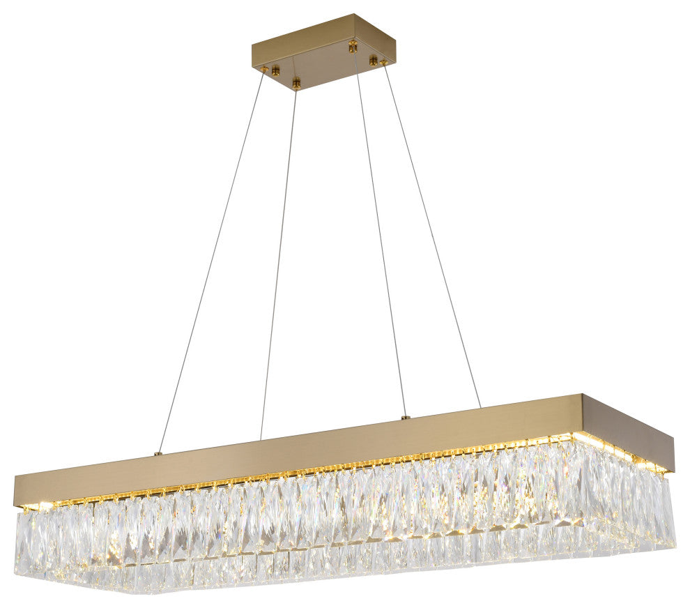 Bethel International FT97C40G 1-Light LED Chandelier, Gold