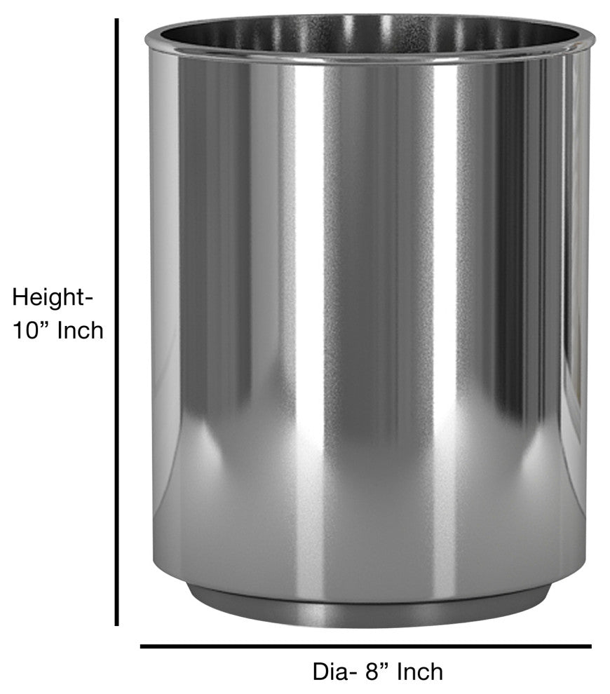 nu steel Stainless Steel Wastebasket, 7 Quart
