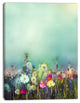 Dandelion Poppy and Daisy Flowers, Floral Canvas Art Print, 28"x60"