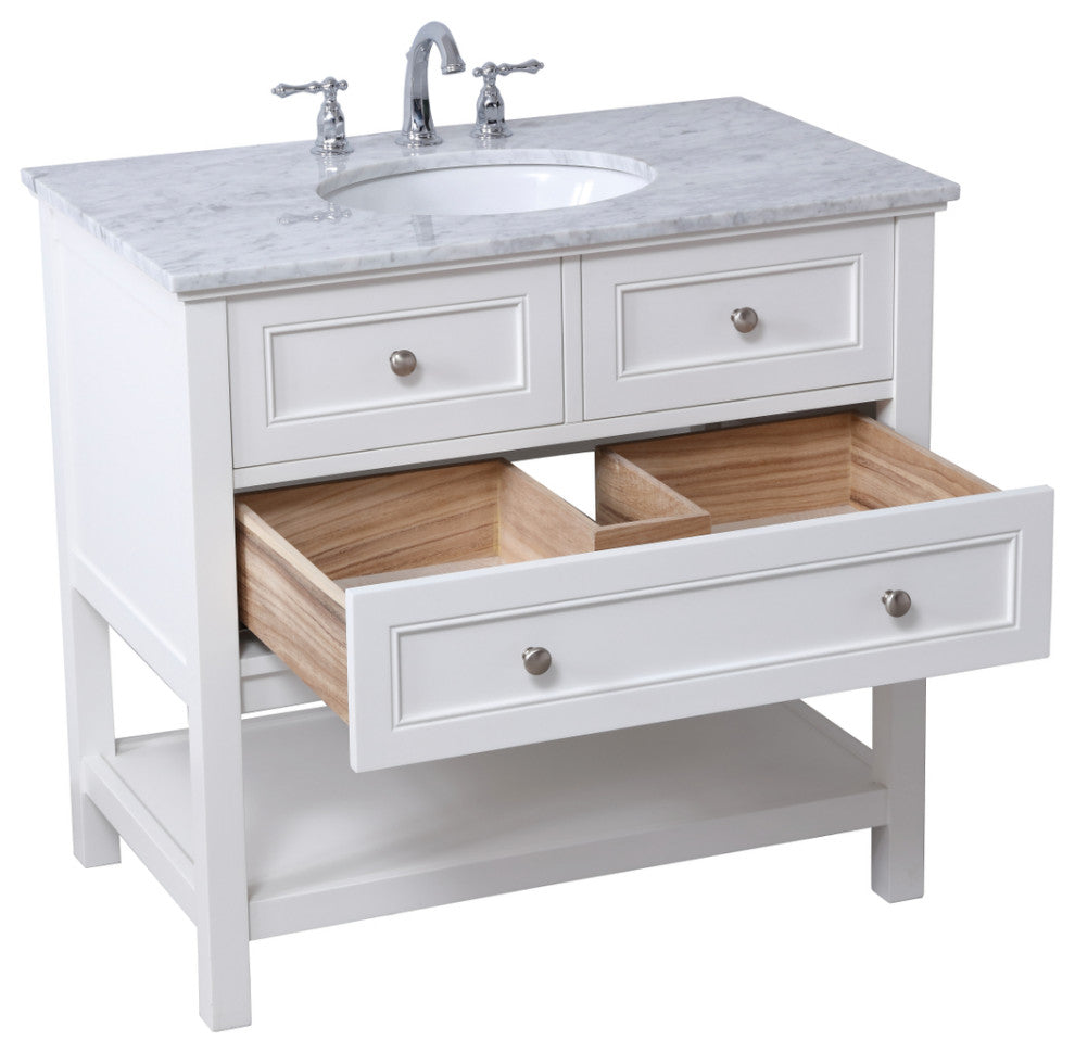 Matilda 36" Single Bathroom Vanity Set, White