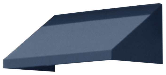 Awntech 5' New Yorker Acrylic Fabric Fixed Awning, Dusty Blue