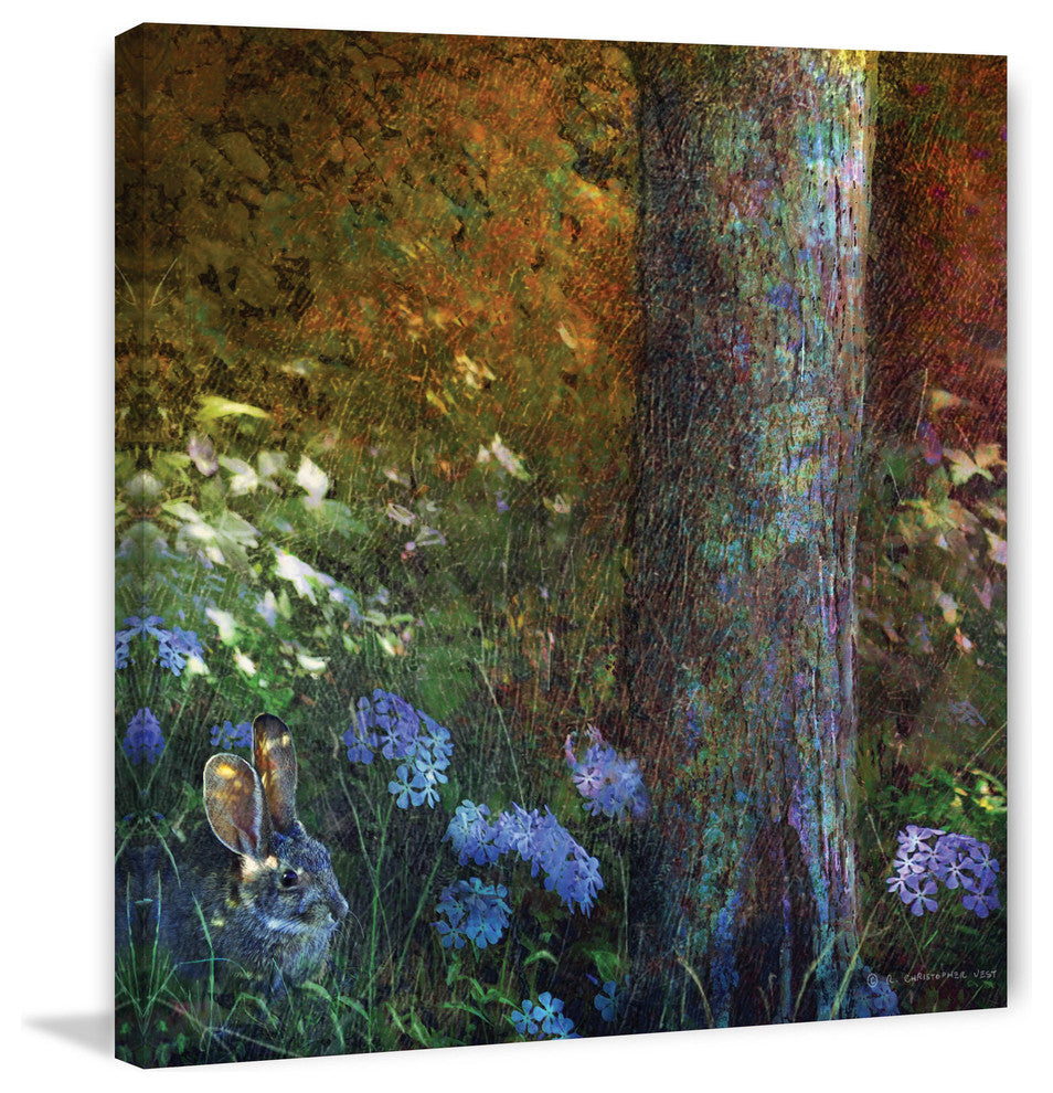"Forest Bunny" Painting Print on Canvas by Chris Vest