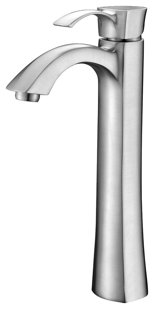 ANZZI Opus Series Deco-Glass Vessel Sink with Harmony Faucet, Brushed Nickel