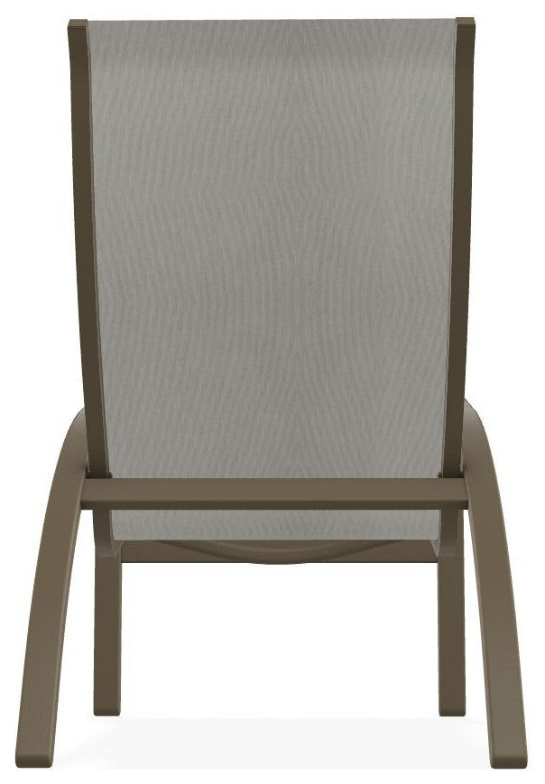 Kendall Sling Stackable Outdoor Lounge Chair, Augustine Oyster/Beachwood