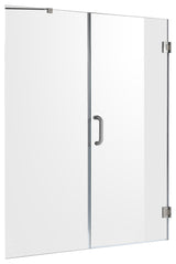 ANZZI Makata 60"x72" Frameless Shower Door, Brushed Nickel