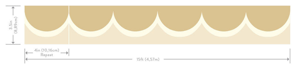 Linen Scallop Wallpaper Trim