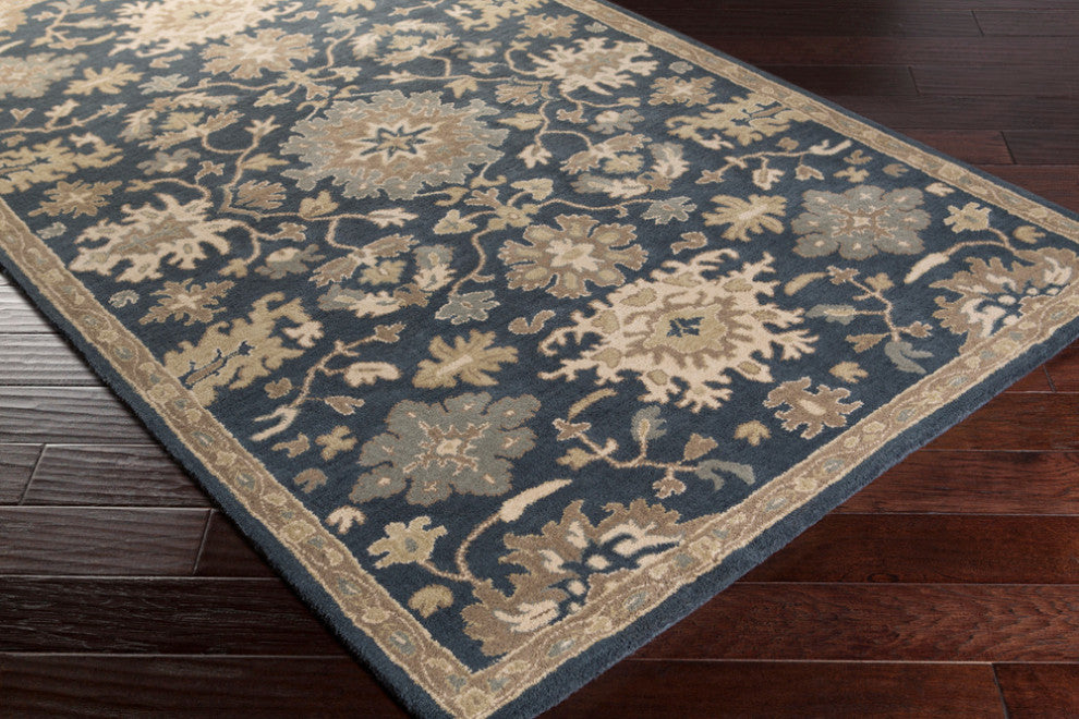 Surya Caesar CAE-1149 Traditional Area Rug, Navy, 8' Round