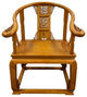 Consigned Vintage Chinese Camphor Wood Horseshoe Back Armchairs set