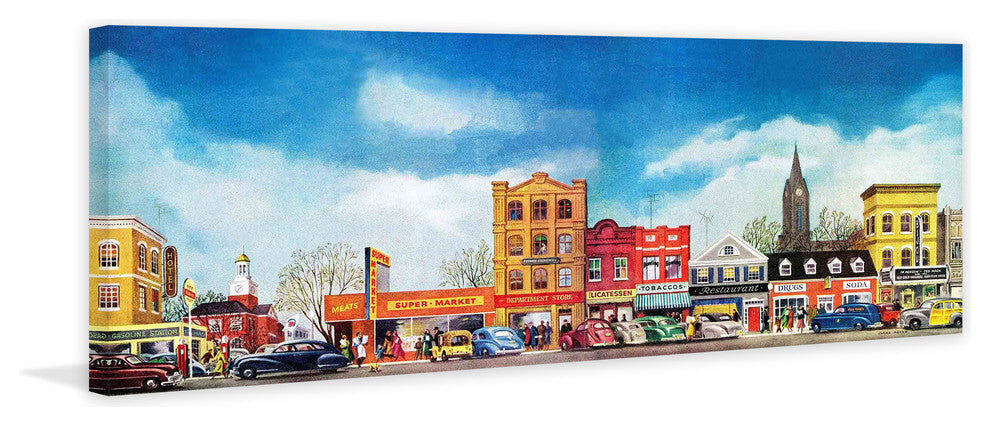 "City Life" Painting Print on Wrapped Canvas