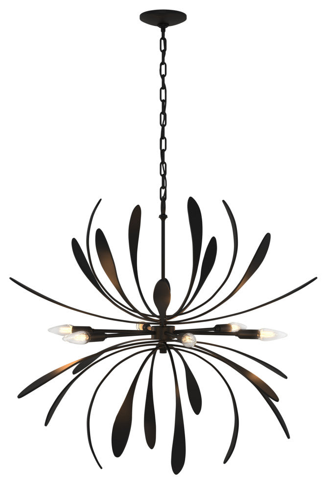 Dahlia Chandelier, Black Finish