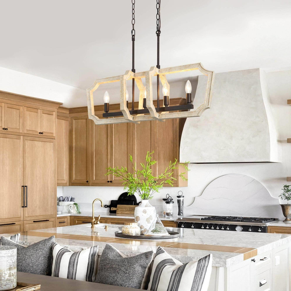 LNC 4-Light Farmhouse Kitchen Island Chadelier