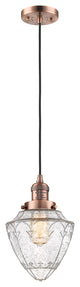 Innovations 201C-AC-G664-7-LED 1 Light Mini Pendant, Antique Copper