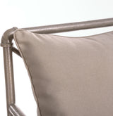 GDF Studio Tallahassee Pipe Outdoor Adjustable Barstool, Gray and Brass