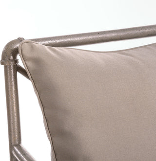 GDF Studio Tallahassee Pipe Outdoor Adjustable Barstool, Gray and Brass