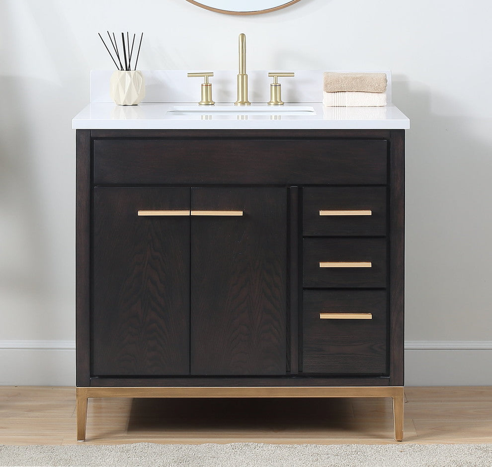 36" Beatrice Espresso Modern Bathroom Vanity