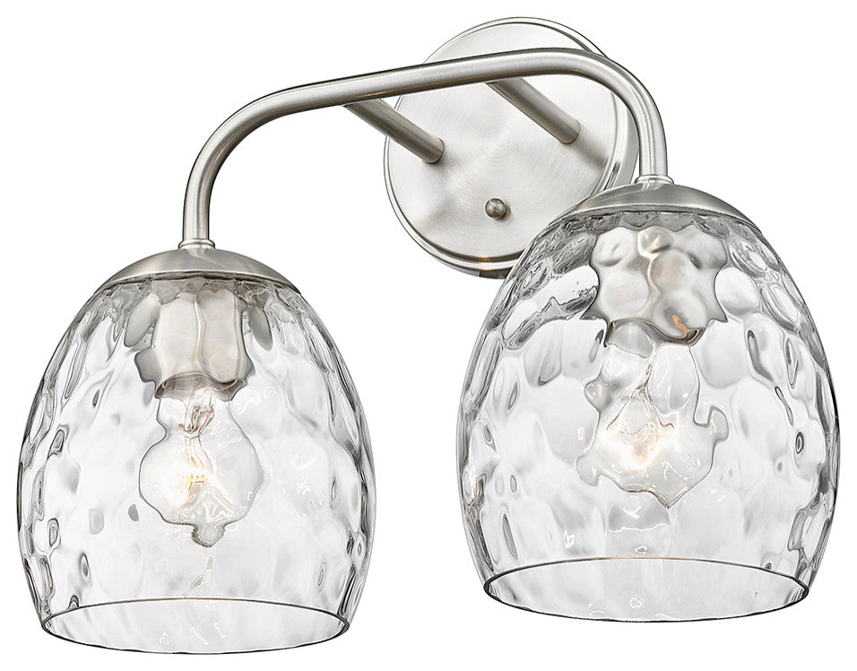 2 Light 15.125" Brushed Nickel Vanity Light